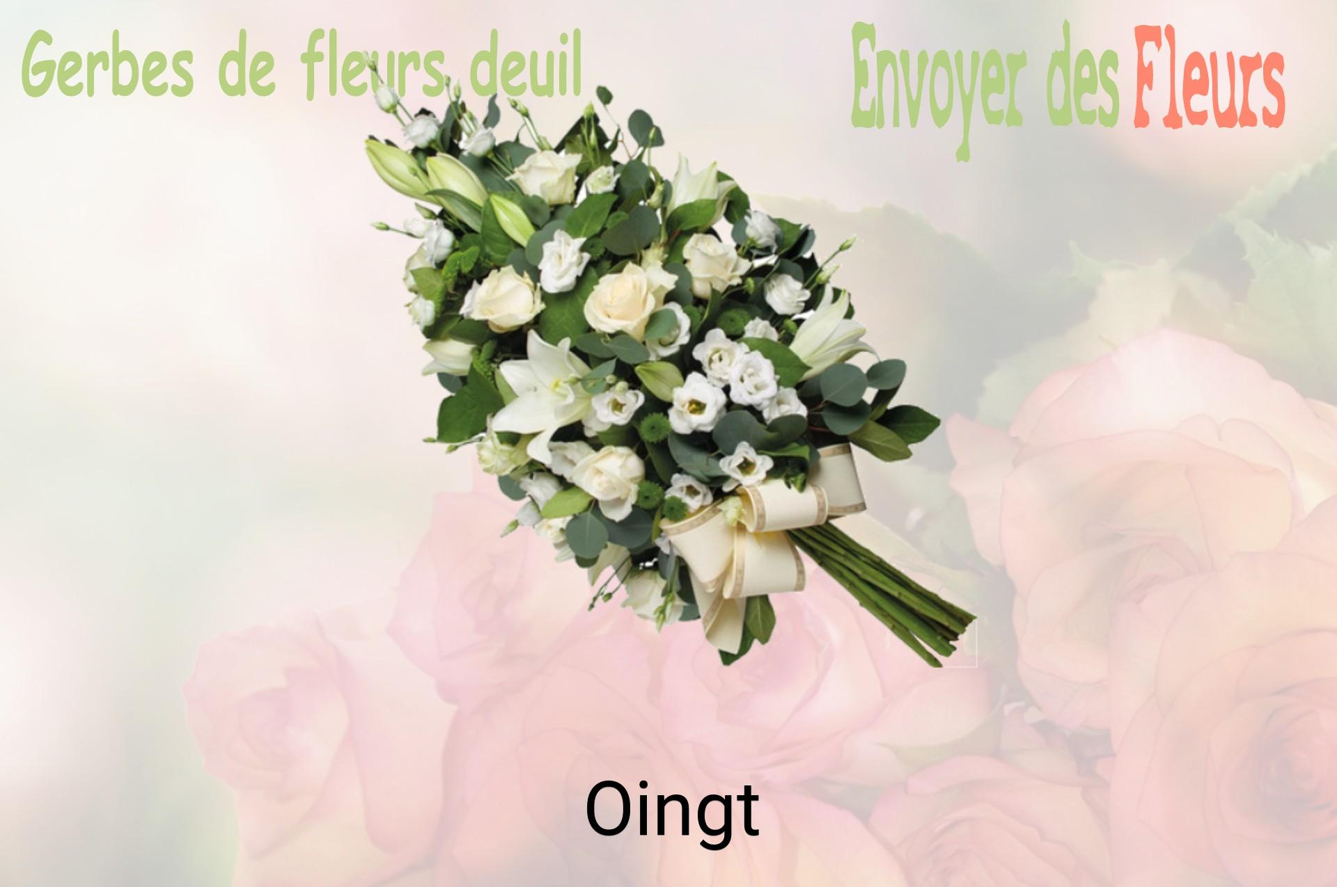 Gerbe de fleurs de deuil livrée à Oingt